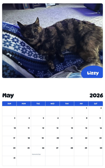 2026 - 2027 Lizzy - Pawidols Pet Calendar