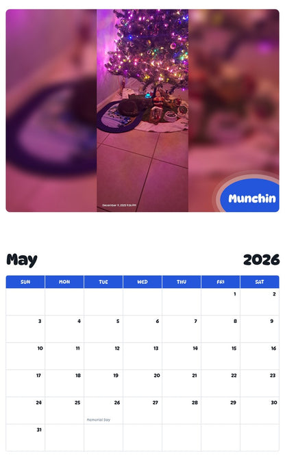 2026 - 2027 Munchin - Pawidols Pet Calendar