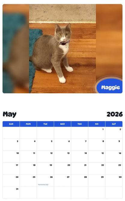 2026 - 2027 Maggie - Pawidols Pet Calendar