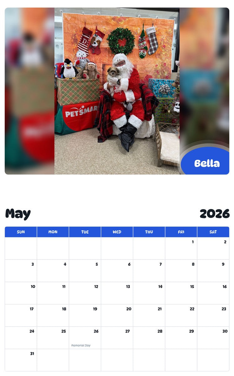 2026 - 2027 Bella - Pawidols Pet Calendar