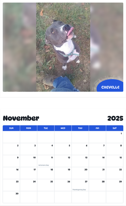 July 2025 - June 2026 Chevelle - Pawidols Pet Calendar