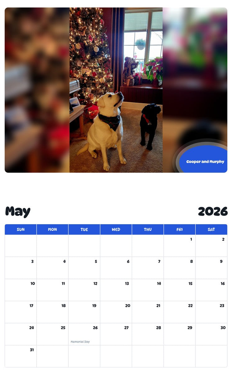 2026 - 2027 Cooper and Murphy - Pawidols Pet Calendar