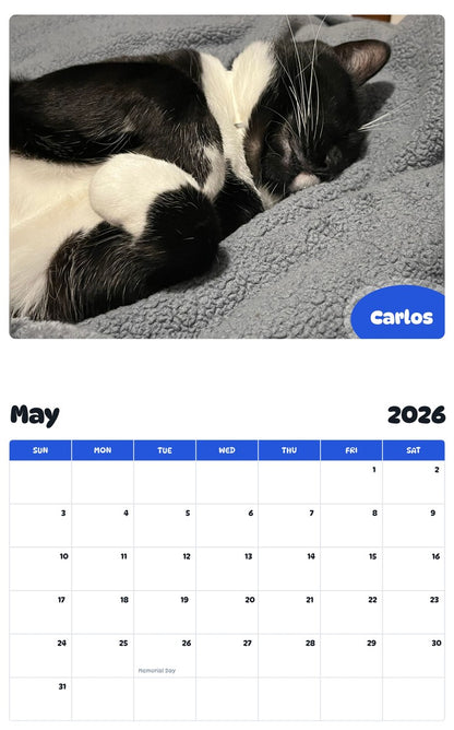 2026 - 2027 Carlos - Pawidols Pet Calendar