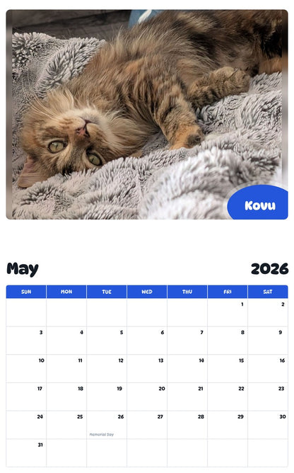 2026 - 2027 Kovu - Pawidols Pet Calendar