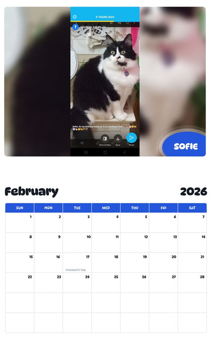 October 2025 - September 2026 SOFIE - Pawidols Pet Calendar