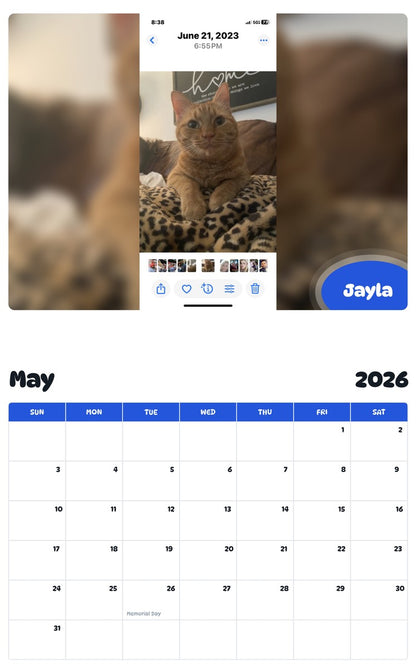2026 - 2027 Jayla - Pawidols Pet Calendar