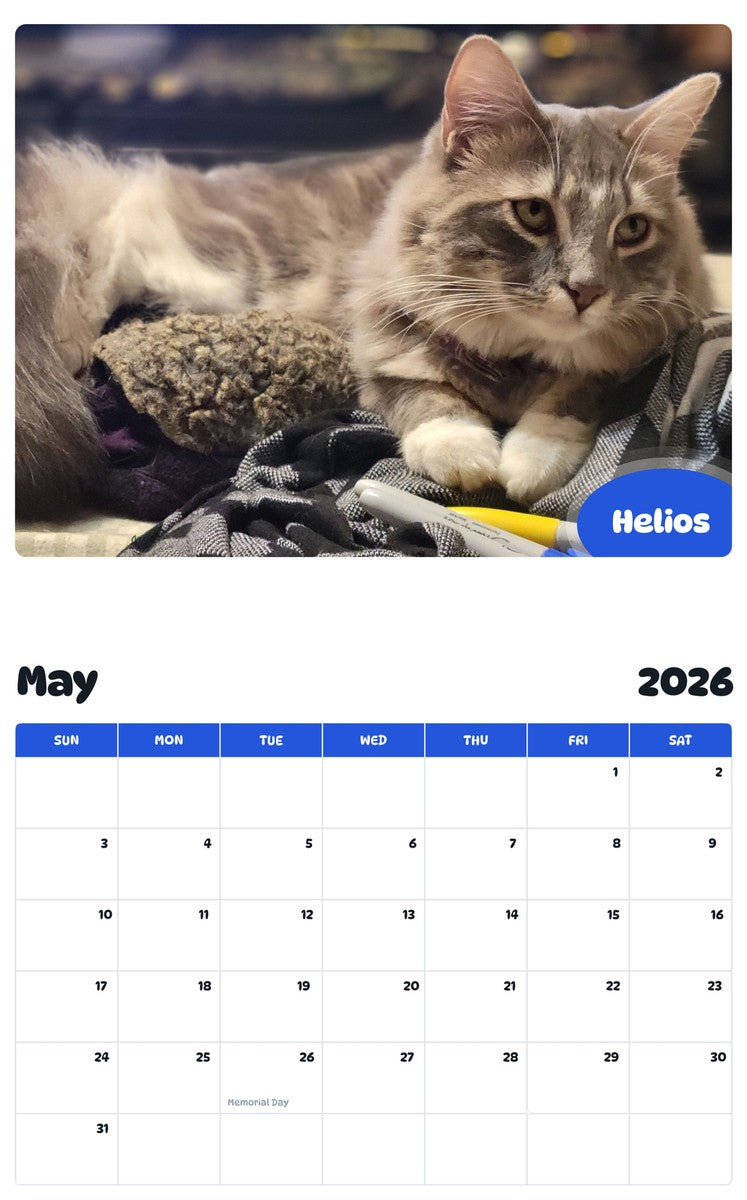 2026 - 2027 Helios - Pawidols Pet Calendar