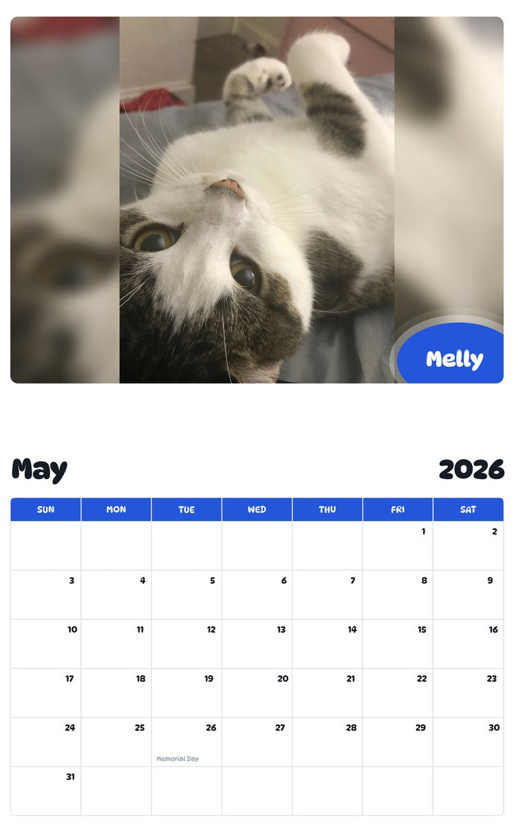 2026 - 2027 Melly - Pawidols Pet Calendar