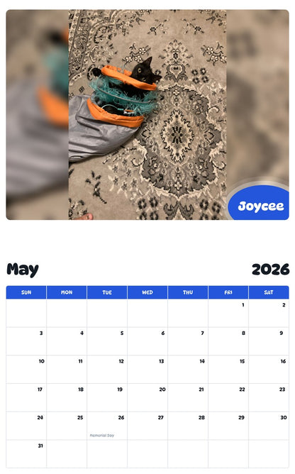 2026 - 2027 Joycee - Pawidols Pet Calendar