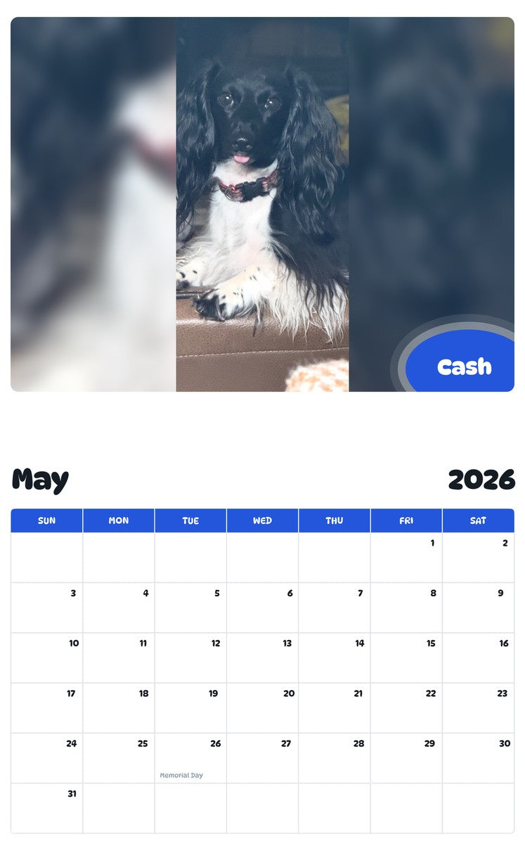 2026 - 2027 Cash - Pawidols Pet Calendar