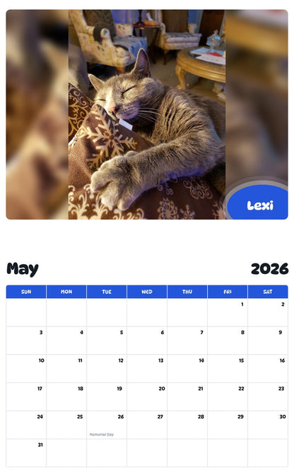 2026 - 2027 Lexi - Pawidols Pet Calendar
