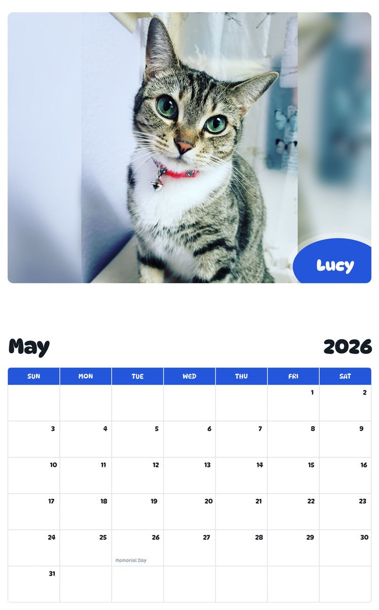 2026 - 2027 Lucy - Pawidols Pet Calendar