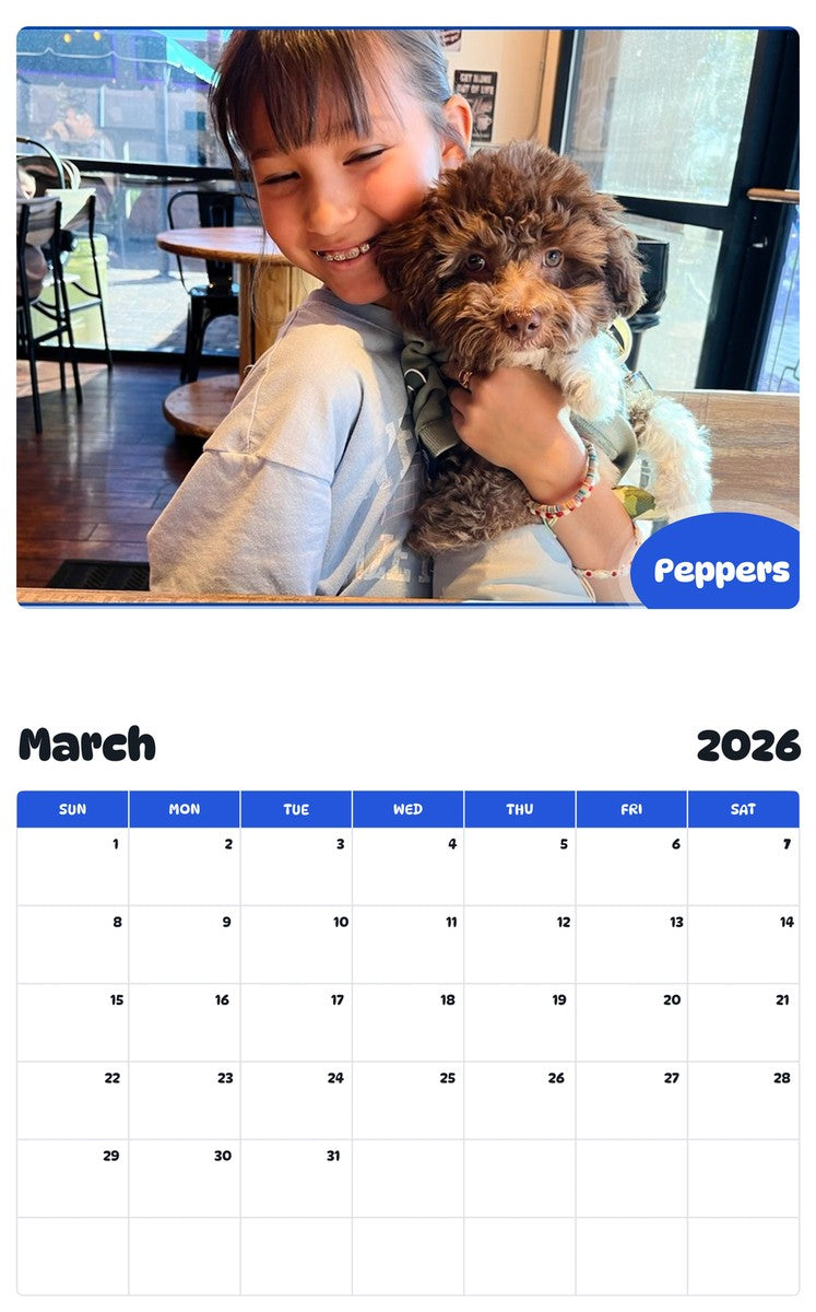 November 2025 - October 2026 Peppers - Pawidols Pet Calendar