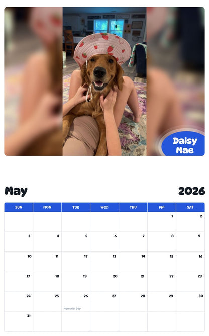 2026 - 2027 Daisy Mae - Pawidols Pet Calendar