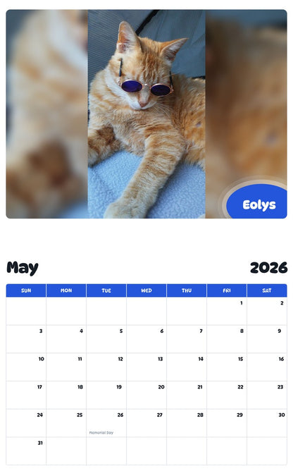 2026 - 2027 Eolys - Pawidols Pet Calendar