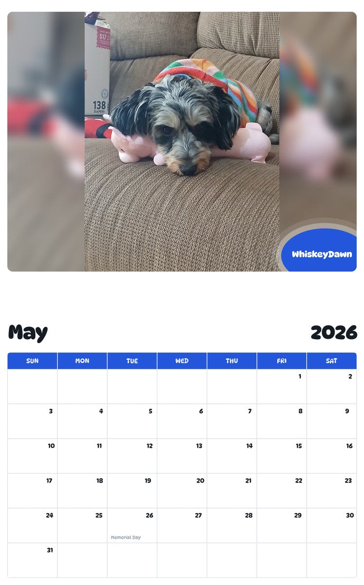2026 - 2027 WhiskeyDawn - Pawidols Pet Calendar