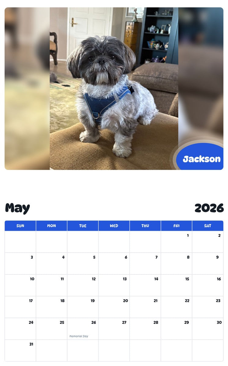 2026 - 2027 Jackson - Pawidols Pet Calendar