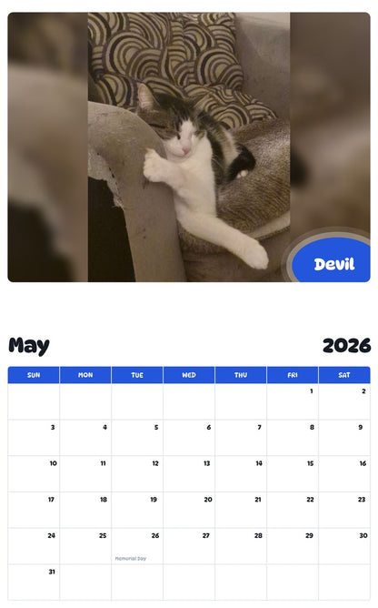2026 - 2027 Devil - Pawidols Pet Calendar