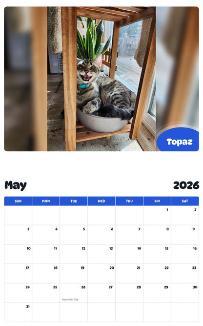 2026 - 2027 Topaz - Pawidols Pet Calendar