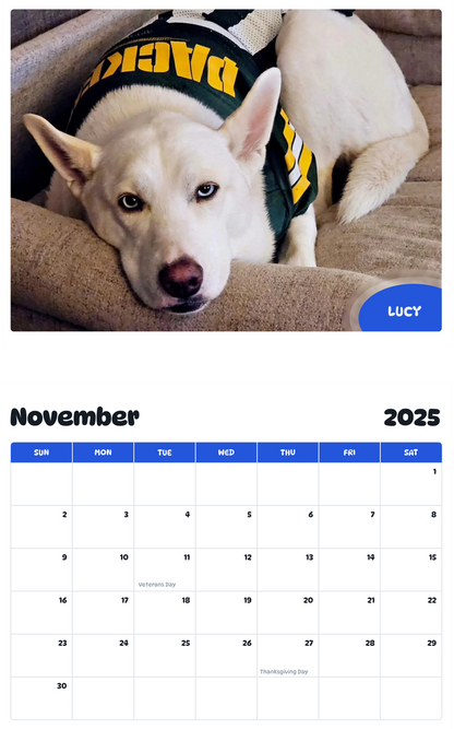July 2025 - June 2026 Lucy - Pawidols Pet Calendar