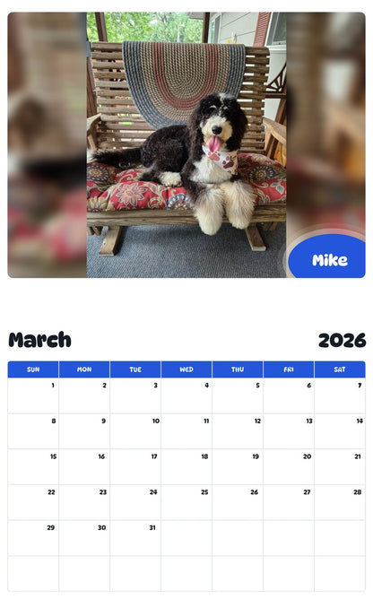 November 2025 - October 2026 Mike - Pawidols Pet Calendar