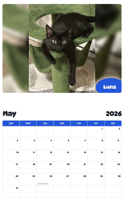 2026 - 2027 Luna - Pawidols Pet Calendar