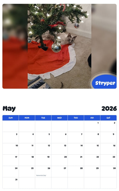 2026 - 2027 Stryper - Pawidols Pet Calendar