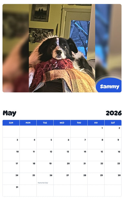 2026 - 2027 Sammy - Pawidols Pet Calendar