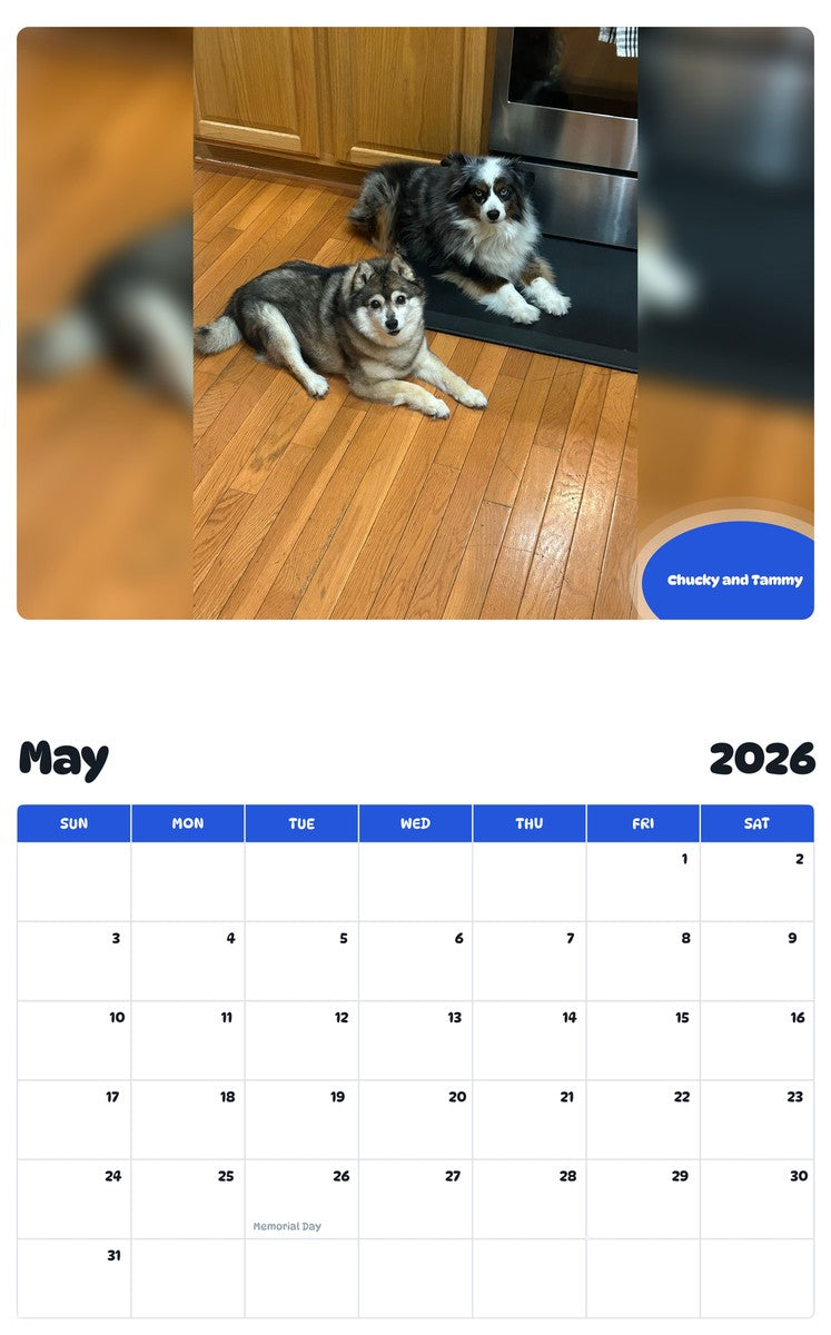 2026 - 2027 Chucky and Tammy - Pawidols Pet Calendar