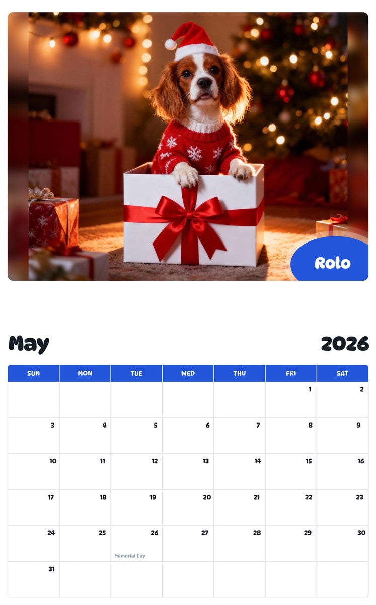 2026 - 2027 Rolo - Pawidols Pet Calendar