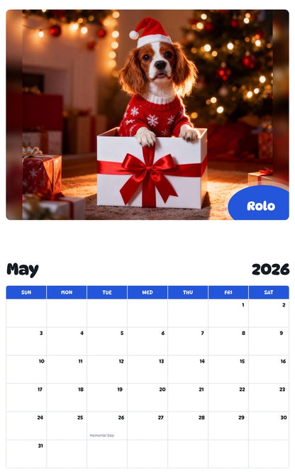 2026 - 2027 Rolo - Pawidols Pet Calendar