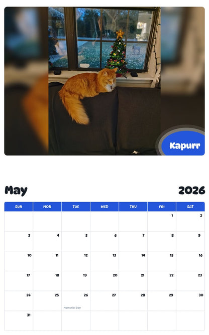 2026 - 2027 Kapurr - Pawidols Pet Calendar