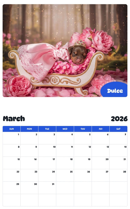 November 2025 - October 2026 Dulce - Pawidols Pet Calendar