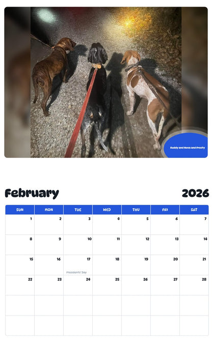 October 2025 - September 2026 Buddy and Nova and Frosty - Pawidols Pet Calendar