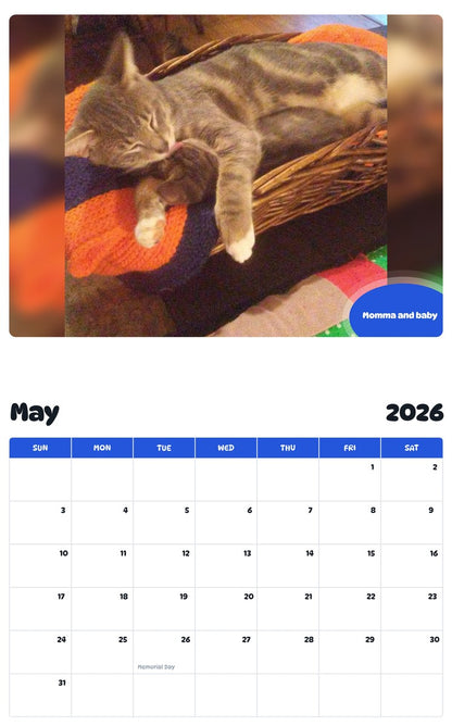 2026 - 2027 Momma and baby - Pawidols Pet Calendar