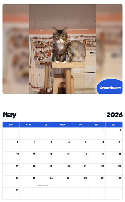 2026 - 2027 Sweetheart - Pawidols Pet Calendar