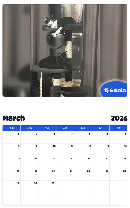November 2025 - October 2026 Tj & Nala - Pawidols Pet Calendar