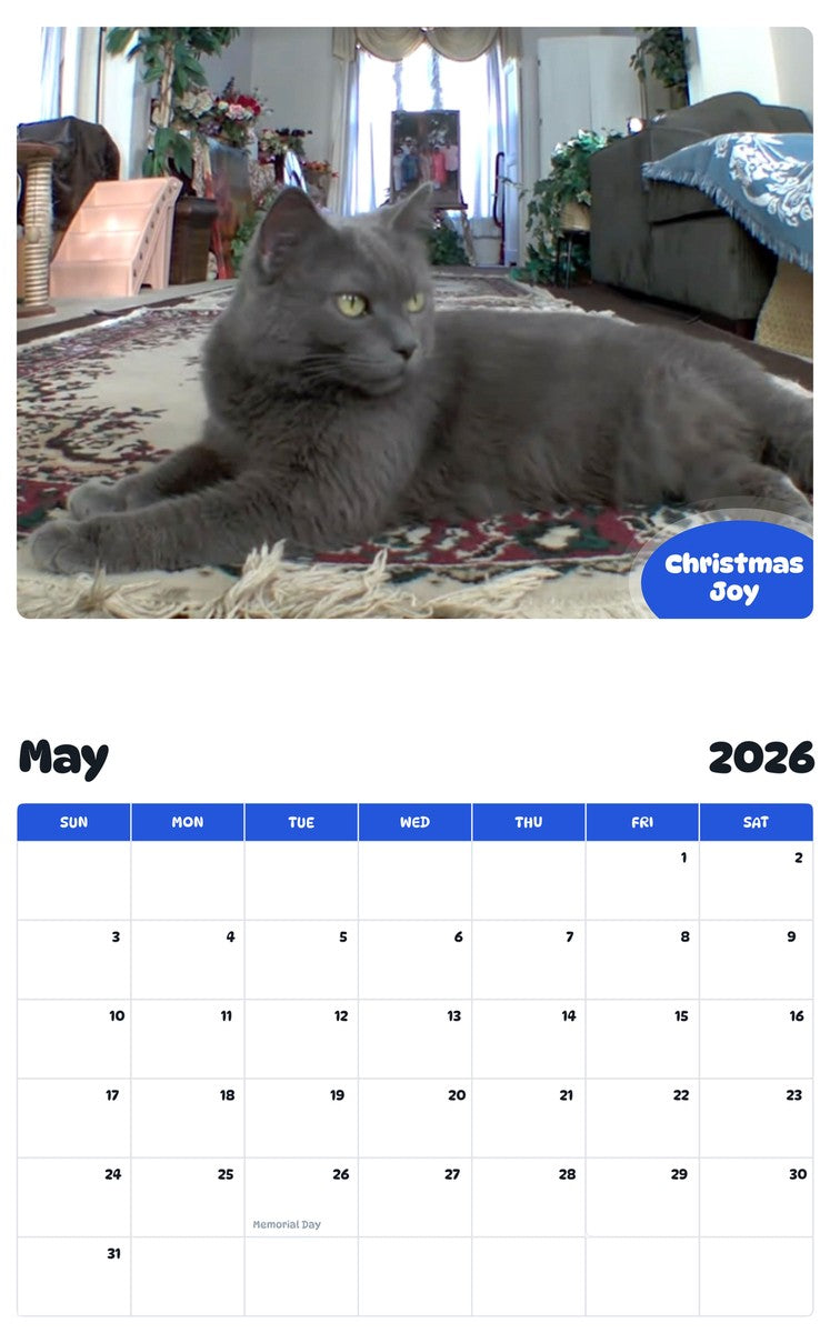 2026 - 2027 Christmas Joy - Pawidols Pet Calendar