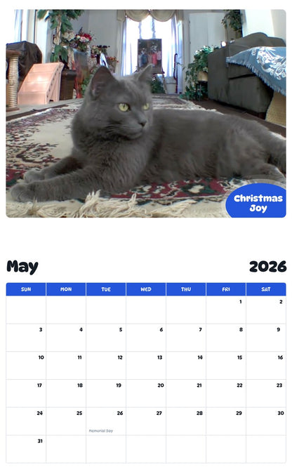 2026 - 2027 Christmas Joy - Pawidols Pet Calendar