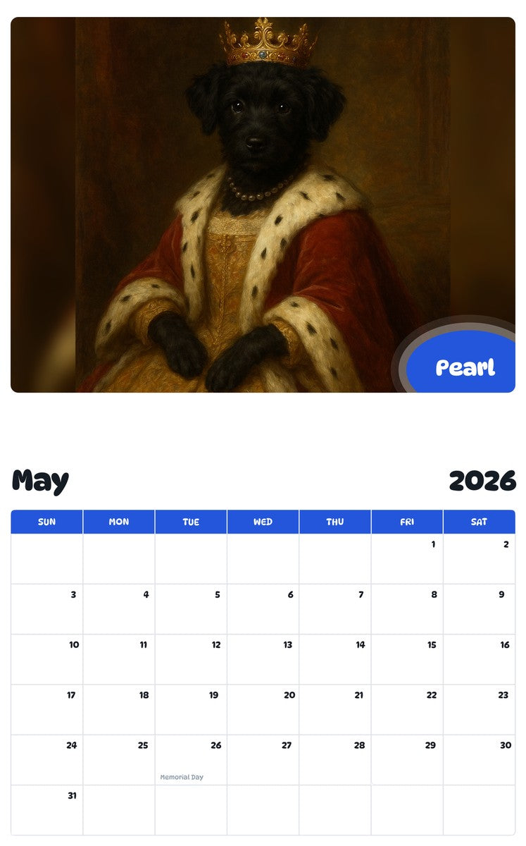 2026 - 2027 Pearl - Pawidols Pet Calendar