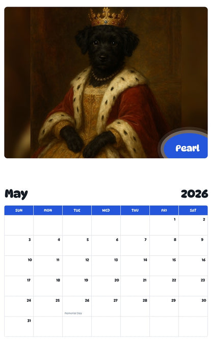 2026 - 2027 Pearl - Pawidols Pet Calendar