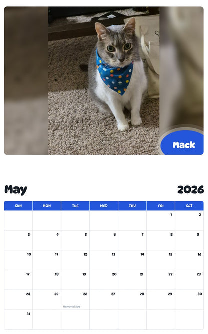 2026 - 2027 Mack - Pawidols Pet Calendar