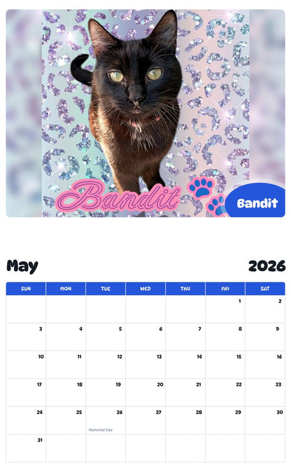 2026 - 2027 Bandit - Pawidols Pet Calendar