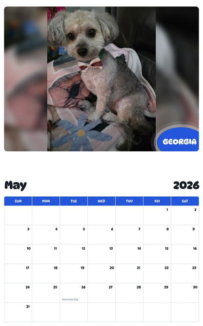 2026 - 2027 GEORGIA - Pawidols Pet Calendar