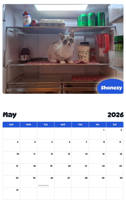 2026 - 2027 Shonesy - Pawidols Pet Calendar