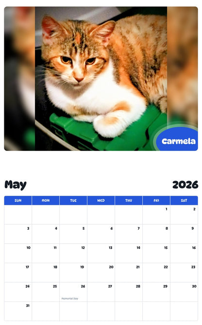 2026 - 2027 Carmela - Pawidols Pet Calendar