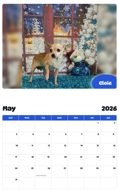 2026 - 2027 Cloie - Pawidols Pet Calendar
