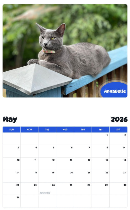 2026 - 2027 AnnaBelle - Pawidols Pet Calendar