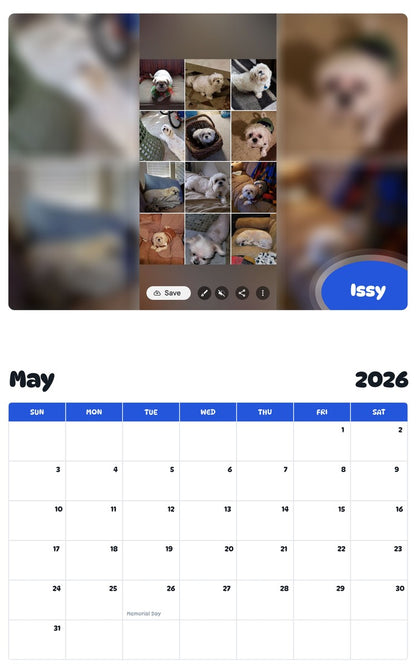 2026 - 2027 Issy - Pawidols Pet Calendar