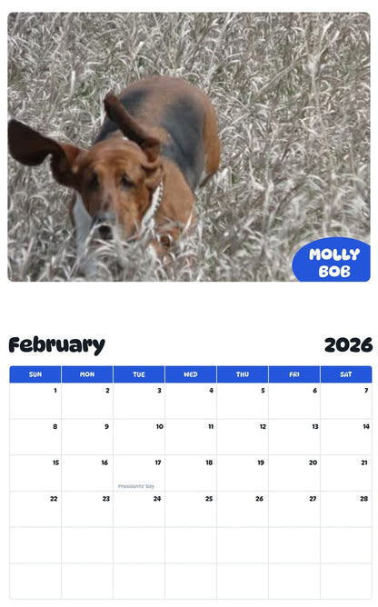 October 2025 - September 2026 MOLLY BOB - Pawidols Pet Calendar